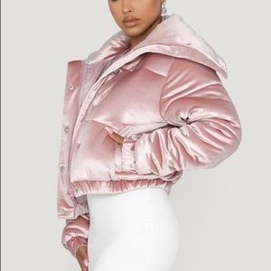 Serena Velvet Puffer Jacket By Meshki 